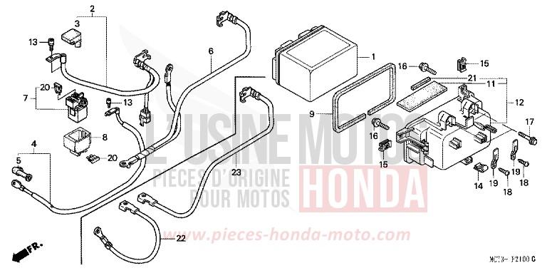 BATTERIE de SILVER WING FORCE SILVER METALLIC (NH411) de 2004